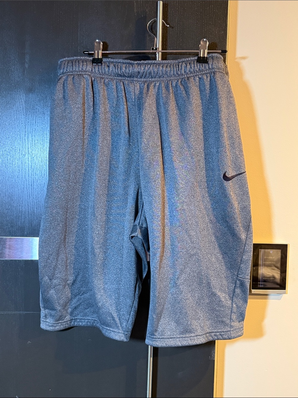 Nike Men's Heather Gray Athletic Shorts with Swoosh